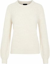 Pieces FENJA LS O-NECK KNIT 17111292 Dames Trui Whitecap Gray - Maat XL