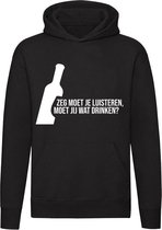 Moet jij wat drinken hoodie | bier | wijn | alcohol | drank | terras | unisex | trui | sweater | hoodie | capuchon