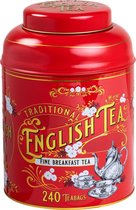 New English Teas Vintage Victorian Tin 240 Teabags English Breakfast (TT42)