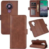 Nokia 3.4 hoesje - MobyDefend Luxe Wallet Book Case (Sluiting Zijkant) - Bruin - GSM Hoesje - Telefoonhoesje Geschikt Voor: Nokia 3.4