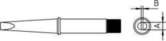 Foto: Weller 4ct6d7 1 soldeerpunt beitelvorm recht grootte soldeerpunt 5 mm inhoud 1 stuk s 