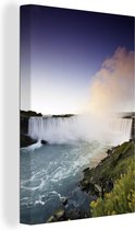 Canvas Schilderij Kleurrijke omgeving van de Niagarawatervallen - 80x120 cm - Wanddecoratie
