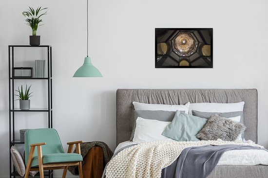 Photo dans le cadre - Le plafond du Duomo de Florence en Italie cadre photo noir 60x40 cm - Affiche dans le cadre (Décoration murale salon / chambre)