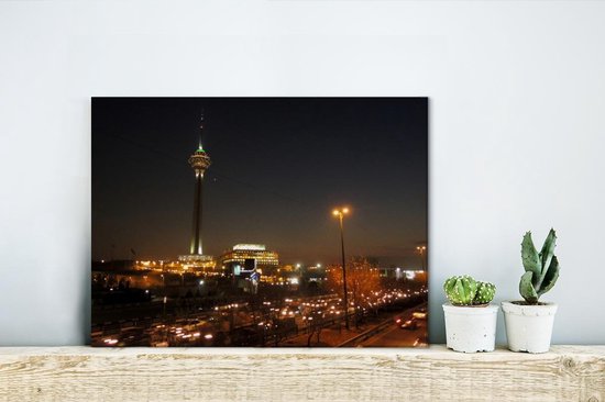 Téhéran est merveilleusement éclairé le soir Toile 40x30 cm - petit - Tirage photo sur toile (Décoration murale salon / chambre)