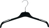 [Set van 10] De mooiste zwarte kunststof tophangers! de perfecte kledinghangers / shirthangers / jurkhangers / blousehangers met inkepingen voor bandjes en topjes