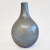 Colmore - Vaas - glas - grijs / blauw / zilver - 32,5 cm hoog