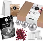 Zanzia®️ 9-delige Rozentuin DIY Bruisballen Maken Set - Voor Bad - Luxe Pakket - Origineel Cadeau - 100% Natuurlijke Ingrediënten