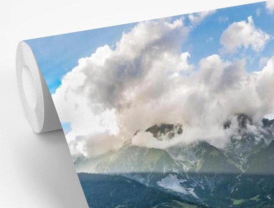 Behang - Fotobehang - Panorama van het Nationaal park Kalkalpen in Oostenrijk - Breedte 440 cm x hoogte 220 cm