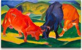 Handgeschilderd schilderij Olieverf op Canvas - Franz Marc – Fighting Cows