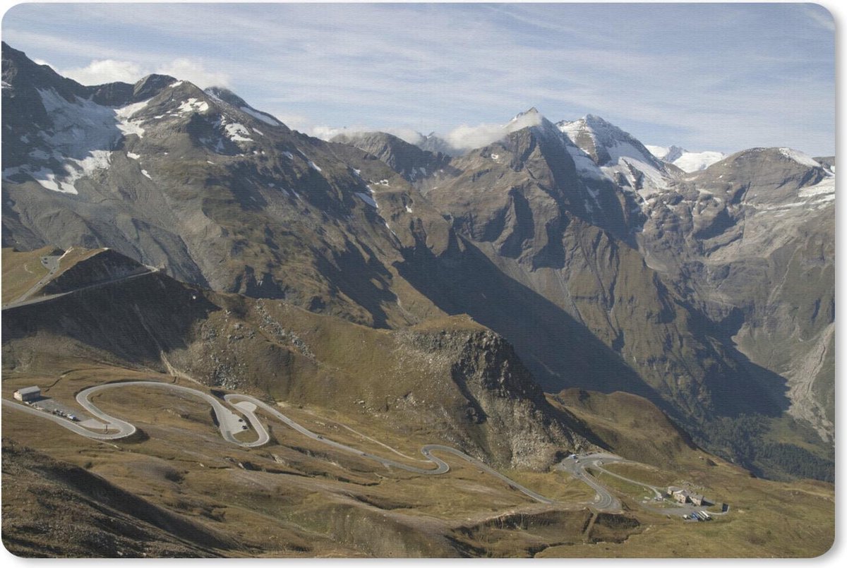 Muismat Großglockner - Het landschap van de Europese Alpen bij de Großglockner muismat rubber - 27x18 cm - Muismat met foto