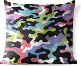 Coussins d'extérieur - Jardin - Motif camouflage coloré - 60x60 cm