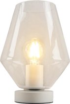 Olucia Mavis - Design Tafellamp - Glas/Metaal - Transparant;Wit