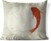 Buitenkussens - Tuin - Een illustratie van een oranje vis - 60x60 cm