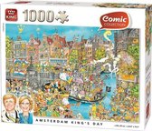 King legpuzzel  Comic collection  Amsterdam Kings Day  Koningsdag feest, stadsgracht 1000 stukjes