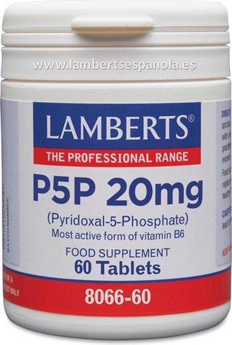 Lamberts Vitamine B6 (P5P) 20 mg 60 tabletten