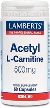 Lamberts Acetyl-L-Carnitine 500 mg - 60 capsules - Aminozuren - Voedingssupplement