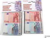 4-delige set magneten eurobiljetten