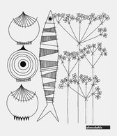 Almedahls vaatdoek picnick zwart/wit