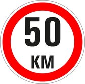 50 km bord - kunststof - A1 400 mm