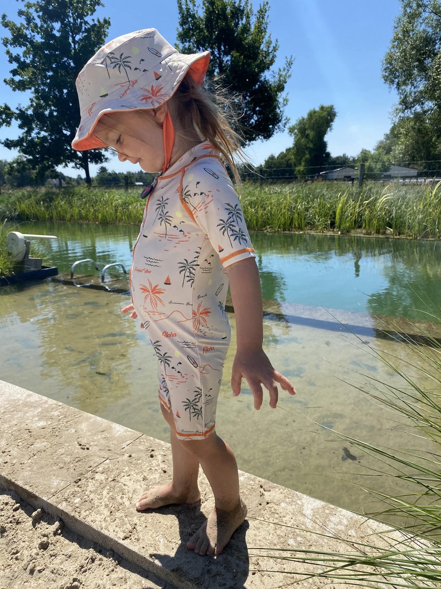 Ducksday - zwempak voor baby en peuter - UV - werend - UPF50+ - unisex - Waikiki - 3 jaar — afbeelding 13