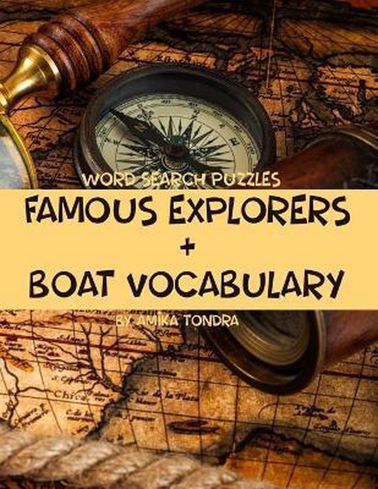 Famous Explorers & Boat Vocabulary Word Search Puzzles