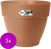 Elho Bloempot Vibia Campana Rond Terra - Buitenpot - 3 x ø39x33 cm