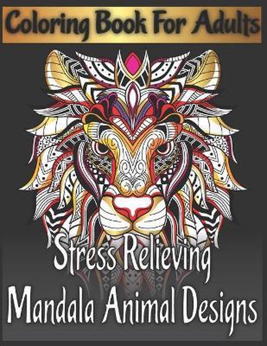 Coloring book for adults stress relieving mandala animal des ... - cover