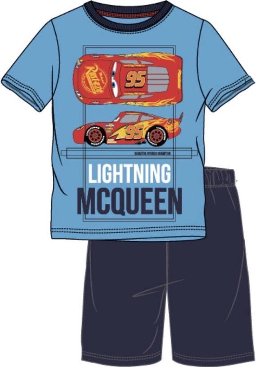 Disney Cars Pyjama met korte mouw - blauw - Maat 116