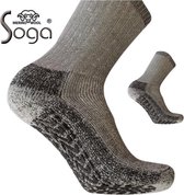 Eureka merino wollen sokken anti-slip S4 - unisex - grijs - maat 39-42
