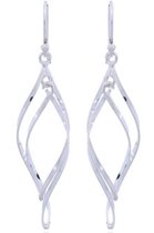 Joy|S - Zilveren fantasie twisted oorbellen - sterling zilver 925 oorhangers - pl84