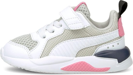 Puma Sneakers - Maat 19 - Meisjes - Wit/Grijs/Roze | bol.com
