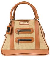 Juuty – Luxe Handtas – Harper Handbag  - Clutch – Hand Gemaakt Van Jute - Leer - Camel