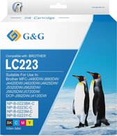 G&G Brother LC-223 XL - Huismerk Inktcartridges - Zwart / Cyaan / Magenta / Geel