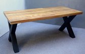 Eettafel mangohout X poot 180x90