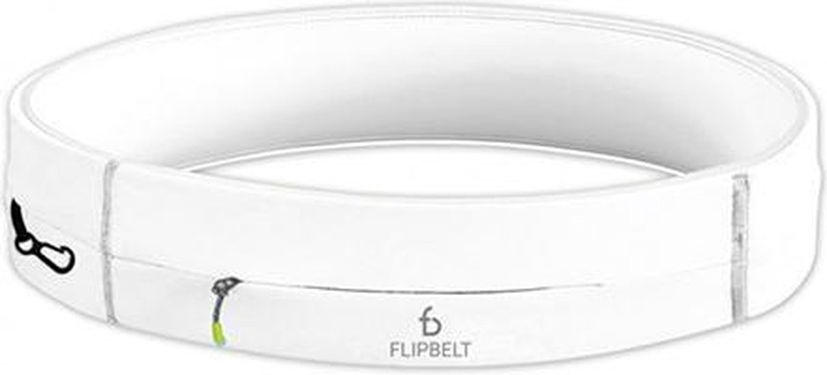 Flipbelt Zipper White - Running belt - Hardloopriem- XL