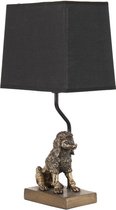 Tafellamp - Luxe Tafellamp - Design Lamp - Design Tafellamp - Tafellamp - Lamp - Sfeer - Sfeerlamp - Sfeerlampen - Tafellampen - Staande lamp - Metaal - Hond - Goud - 43 cm hoog