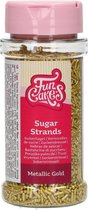 FunCakes Sugar Strands - Metallic Goud - 80g - Sprinkles Taartdecoratie