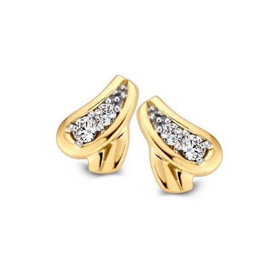 Boucles d'oreilles en or 14 carats style tendance N-joy OV426134