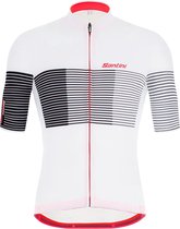 Santini Fietsshirt Korte mouwen Zwart Heren - Tono Freccia S/S Jersey Black - 3XL