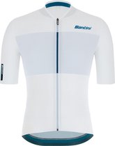 Santini Fietsshirt Korte mouwen Blauw Heren - Redux Istinto S/S Jersey Silver Bullet - XL