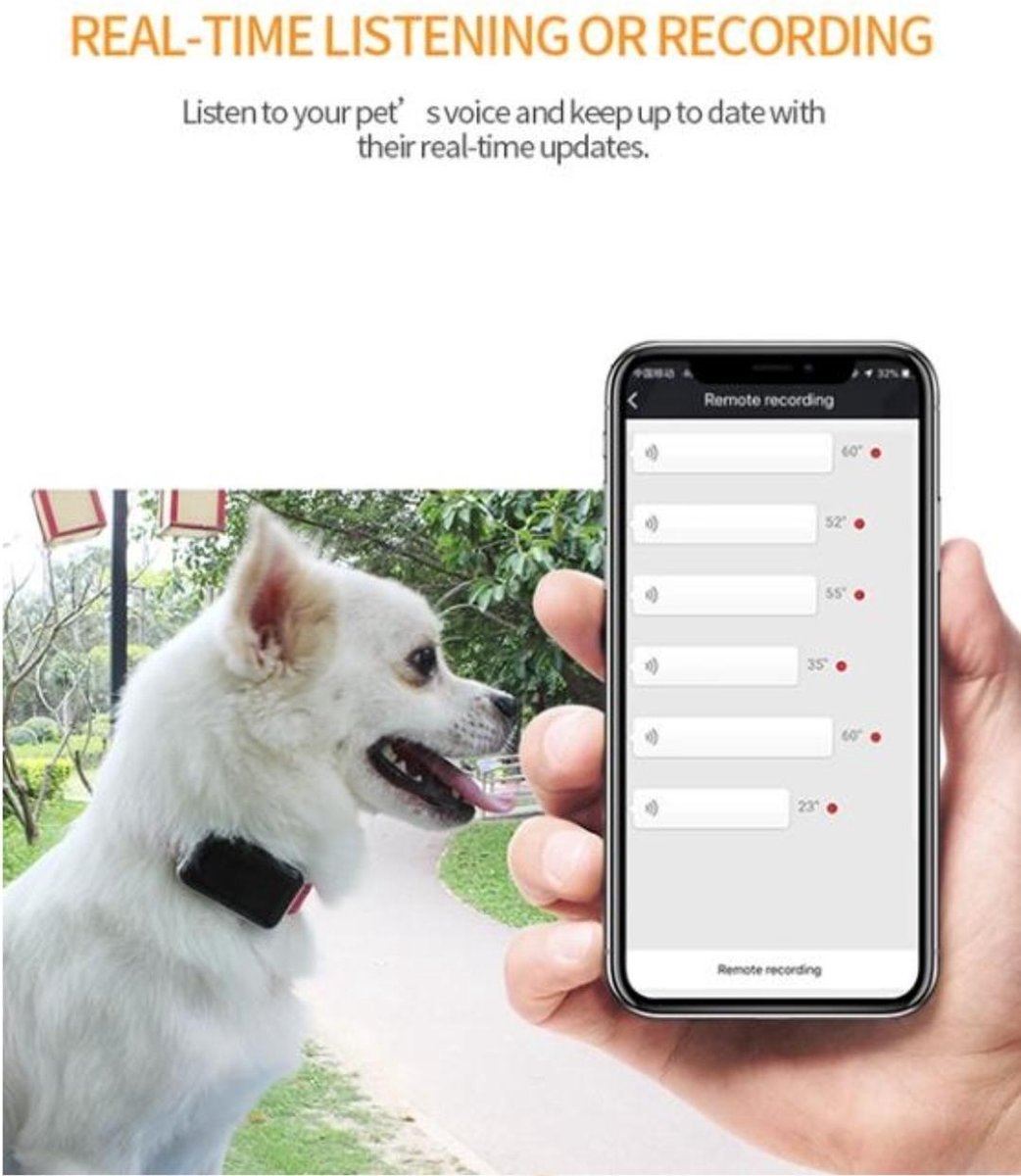 Huisdier GPS tracker GPS halsband GPS tracker pets GPS tracker voor kat en hond...