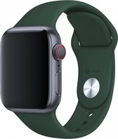 Siliconen Sportbandje / Geschikt voor Apple Watch bandje / 38 mm / 40 mm / 42 mm / iWatch bandje / Horlogebandje / Series 1 2 3 4 5 6 7 SE / Sport / Siliconen / Armband / Roestvrij - Donkergr