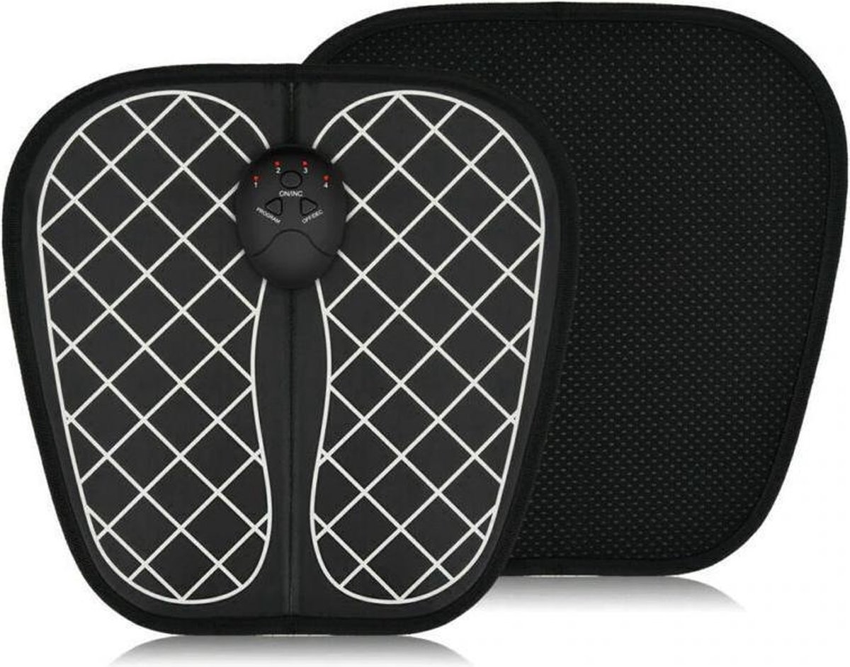 TechU™ Voetmassageapparaat M6 met EMS Therapie – Zwart – 6 Standen – Elektroden Impulsen