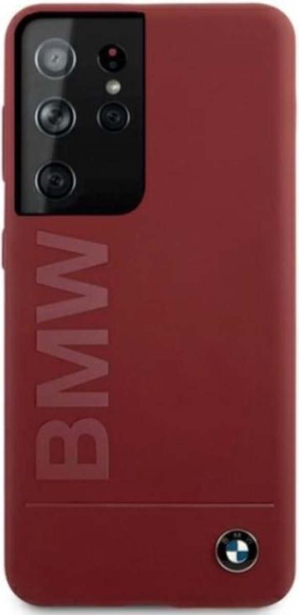 Back cover BMW S21 Ultra G998 hardcase Silicone Signature Logo - Rood