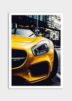 Poster Yellow AMG - Plexiglas - Meerdere Afmetingen & Prijzen | Wanddecoratie - Interieur - Art - Wonen - Schilderij - Kunst