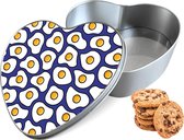 Boîte à biscuits Egg Heart - Boîte de rangement 14x15x5 cm