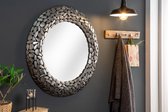 Glanzende spiegel STONE MOSAIC 82 cm zilveren handgemaakte mozaïekoptiek