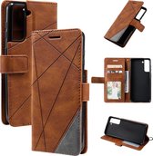 Book Case Samsung Galaxy S21 | Hoogwaardig PU Leren Hoesje | Lederen Wallet Case | Luxe Uitstraling | Telefoonhoesje | Pasjeshouder | Portemonnee | Bruin