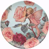 6x Bord Flower Fairy Roos roze Ø 20,5cm