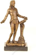 Bronzen beeld - Beethoven - Gedetailleerd sculptuur - 21 cm hoog